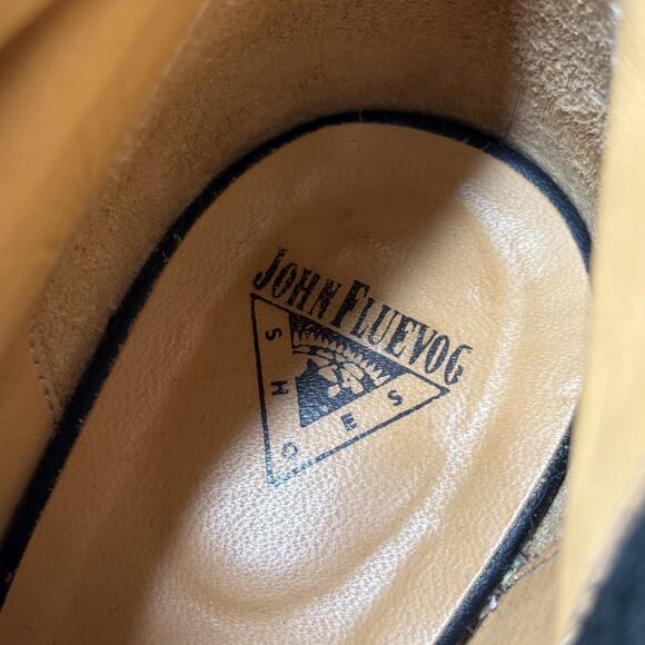 John Fluevog Elizabeth Black Leather Ankle Boots Sculpted Heel Women’s Size 7.5 - Picture 11 of 12